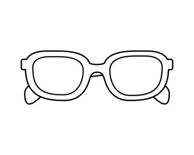 beyaz arka plan üzerinde sevimli güneş gözlüğü