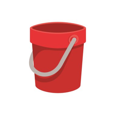 beyaz arka plan üzerinde kum kova