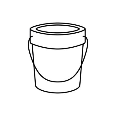 beyaz arka plan üzerinde kum kova