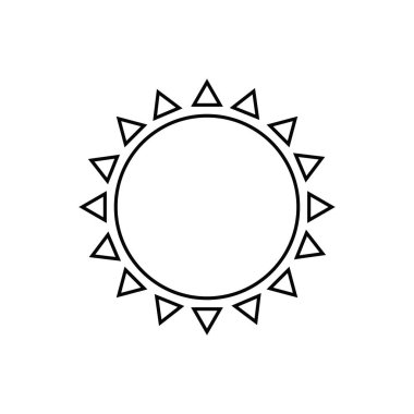 radyant güneş izole simge vektör illüstrasyon
