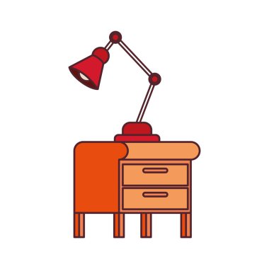 Beyaz arka planda lamba olan ahşap çekmece