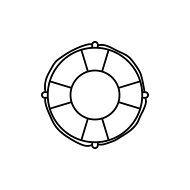 beyaz arka planda hayat kurtaran şamandıra