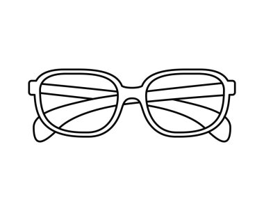 beyaz arka plan üzerinde sevimli güneş gözlüğü