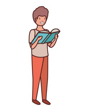 elinde kitap okuma ile öğrenci çocuk