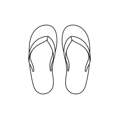 beyaz arka plan üzerinde çizgili plaj sandalet