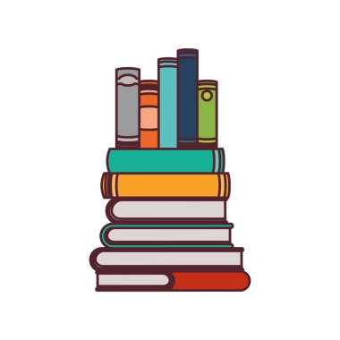 beyaz arka plan yalıtılmış simge kitap yığını