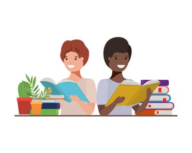 elinde kitap okuma ile öğrenci erkek