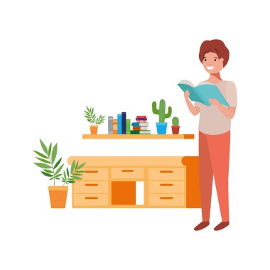 elinde kitap okuma ile öğrenci çocuk