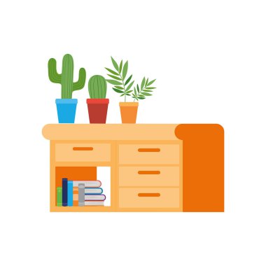 beyaz arka plan üzerinde kitap yığını ile masa