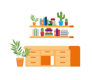 Ahşap çekmecede beyaz arkaplan içinde kitap yığını