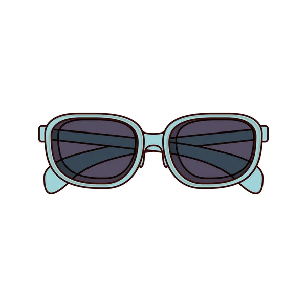 Lindas gafas de sol con lentes oscuras sobre fondo blanco — Vector de stock