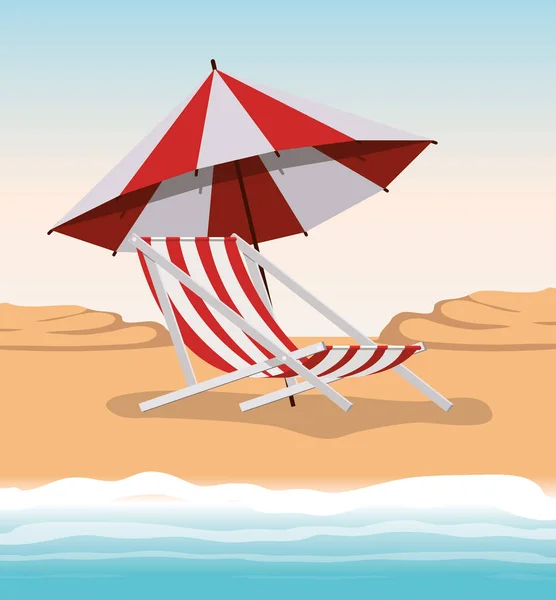 夏と休暇の椅子の設計 — ストックベクタ