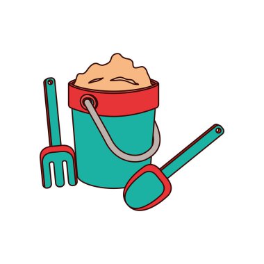 oynamak için araçları ile kum kova