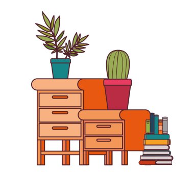 Ahşap çekmecede beyaz arkaplan içinde kitap yığını