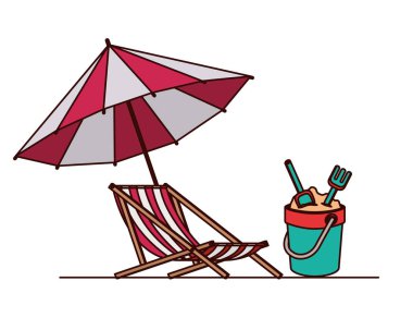yaz çizgili simgesi için plaj şemsiyesi