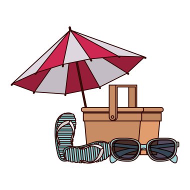 yaz çizgili simgesi için plaj şemsiyesi