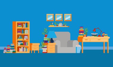 Kitap tasarımı ile ev çalışma odası