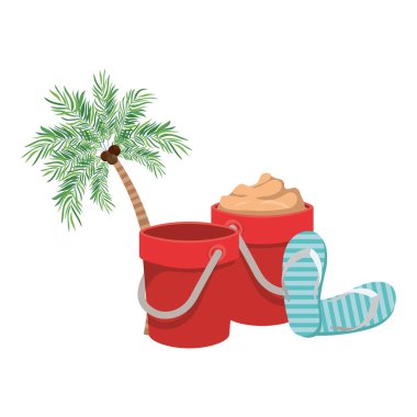 Beyaz arka planda hindistan cevizi olan palmiye ağacı