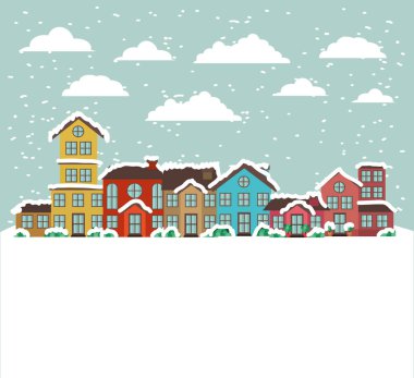 kar manzarası sahnede şehir kentsel