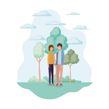 Kadın ve erkekte park tasarım