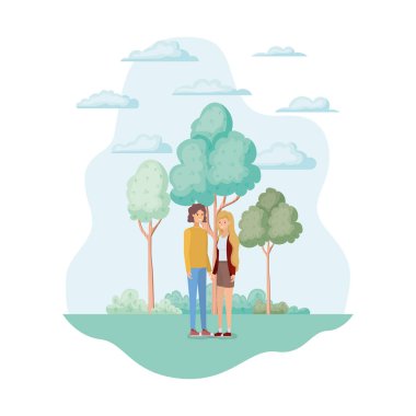 Kadın ve erkekte park tasarım