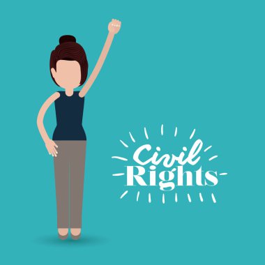 sivil haklar tasarım vektör illüstrasyon