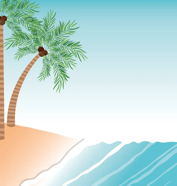 Palmier de la saison estivale design — Image vectorielle