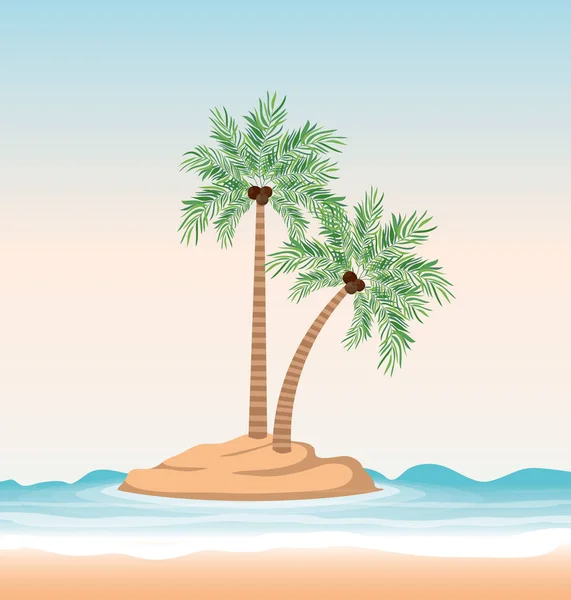 Palmera de diseño temporada de verano — Archivo Imágenes Vectoriales