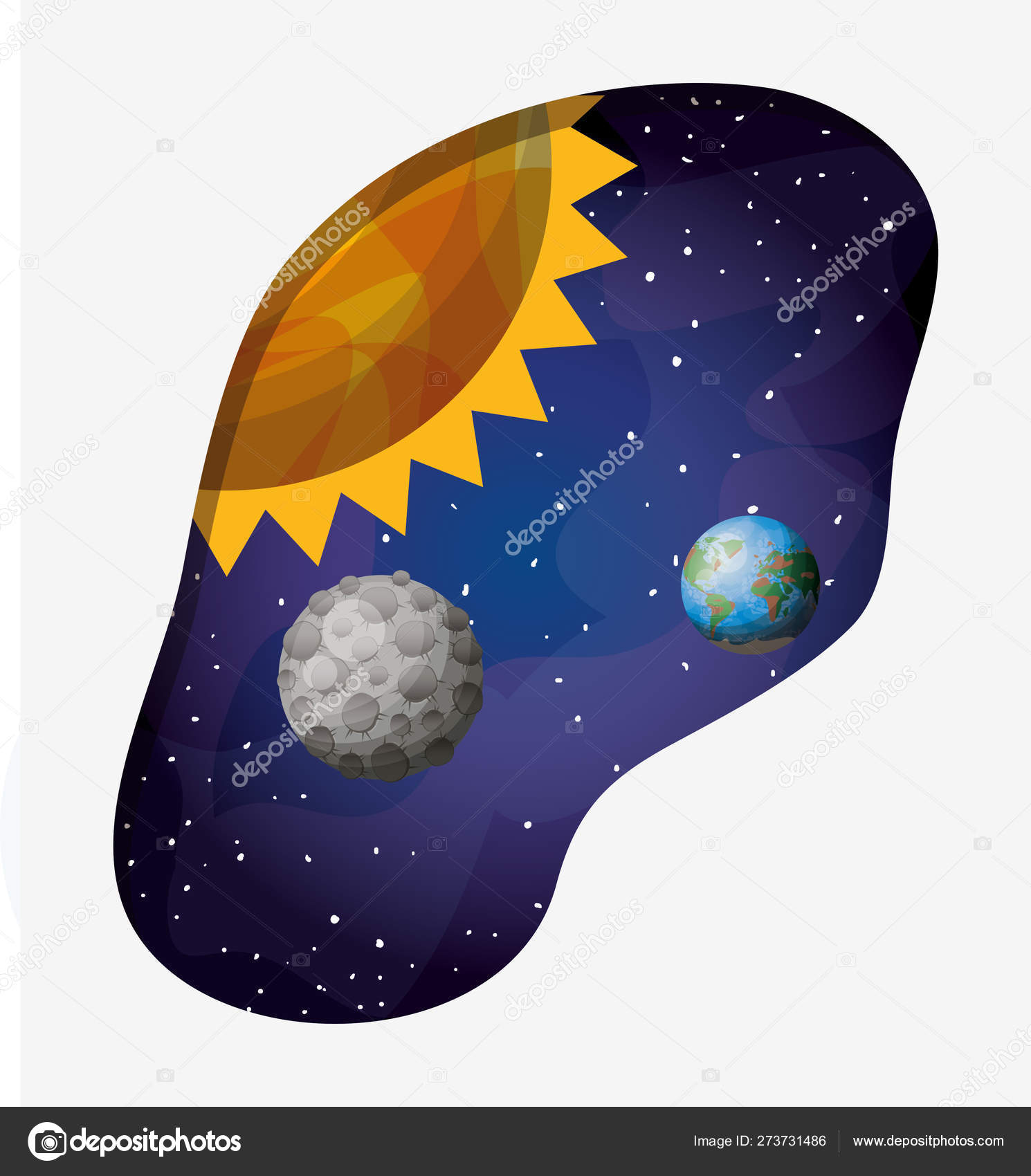 Solar System Planets And Sun Design Vector Illustration