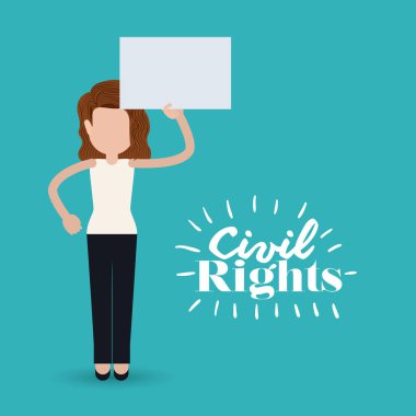 sivil haklar tasarım vektör illüstrasyon