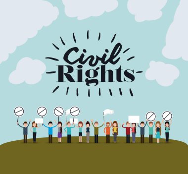 sivil haklar tasarım vektör illüstrasyon