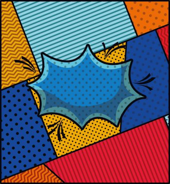 pop art tarzı ifade vektör illüstrasyon