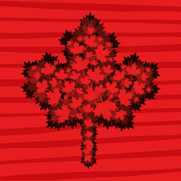Kanada-Tag mit Ahornblatt-Design — Stockvektor