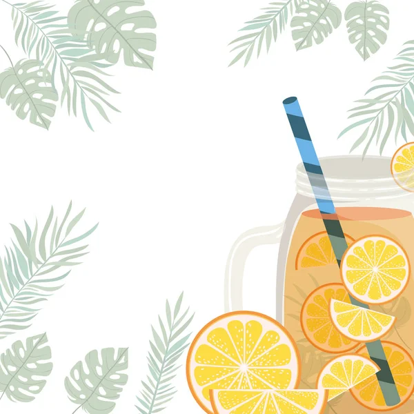 Шаблон освежающего напитка на лето — стоковый вектор