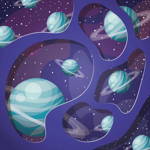 Illustration vectorielle de conception de planètes système solaire — Image vectorielle