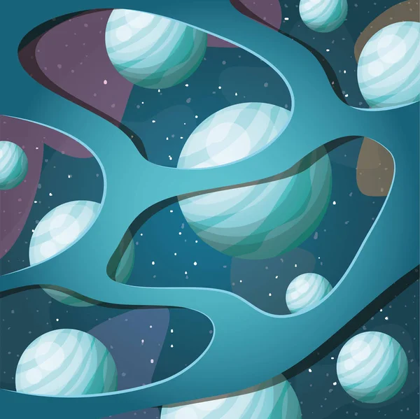 Planeten des Sonnensystems Design Vektor Illustration — Stockvektor