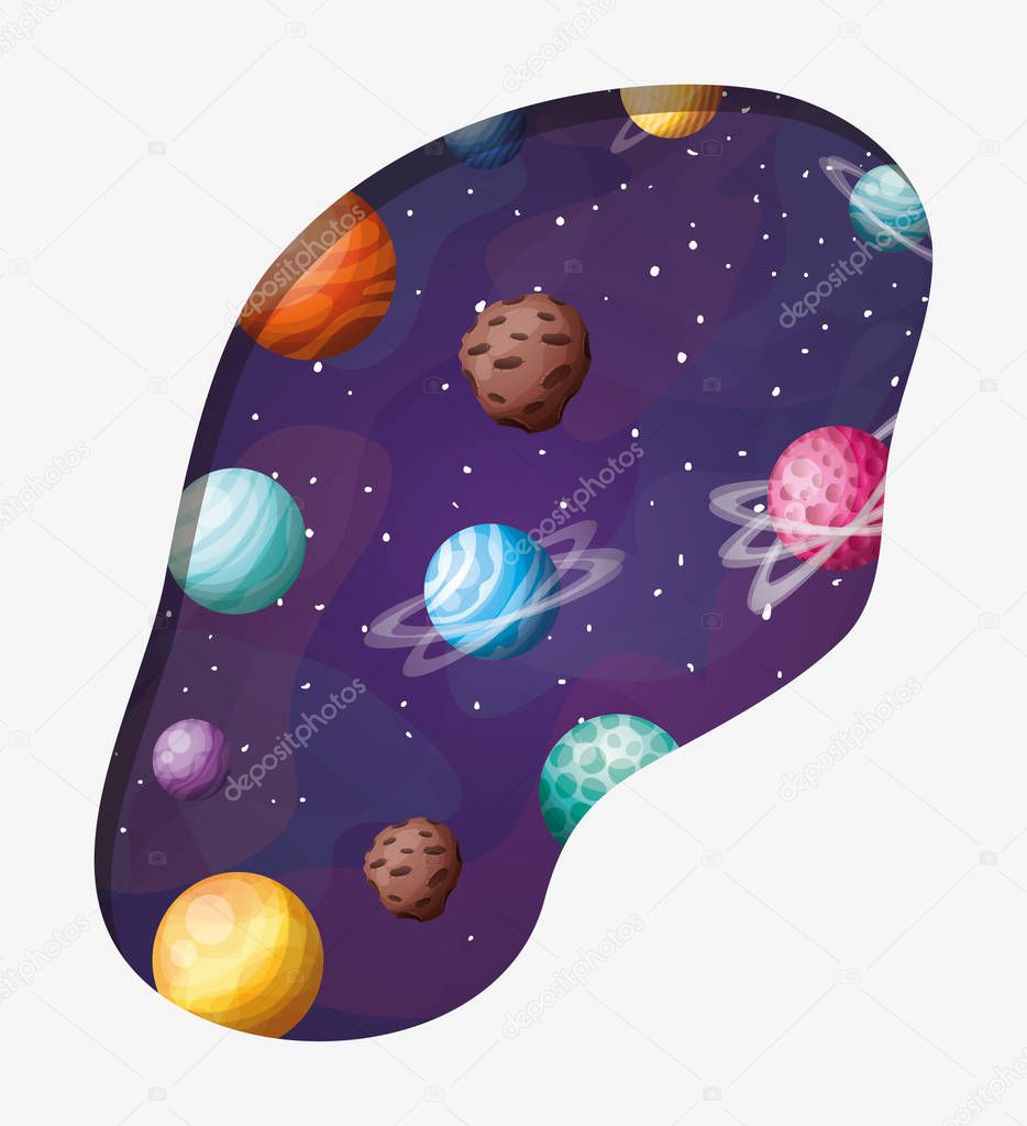 Solar system planets design vector illustration