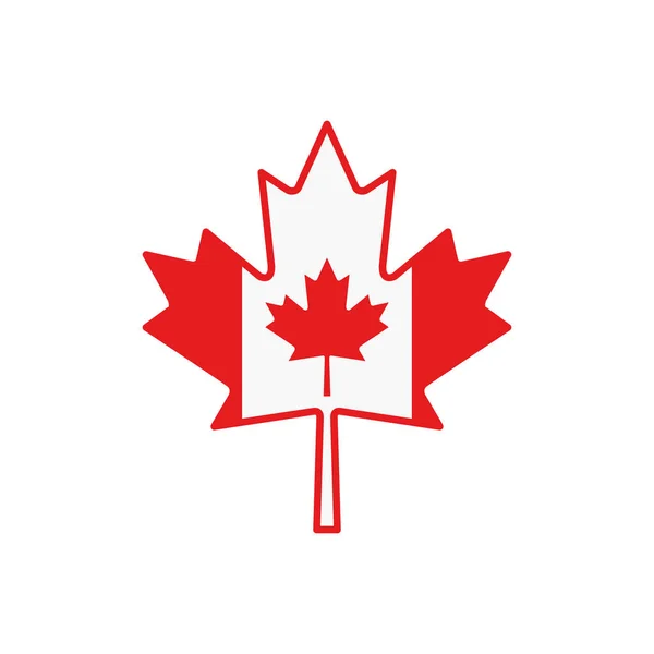 Symbole du Canada et dessin de la feuille d'érable — Image vectorielle