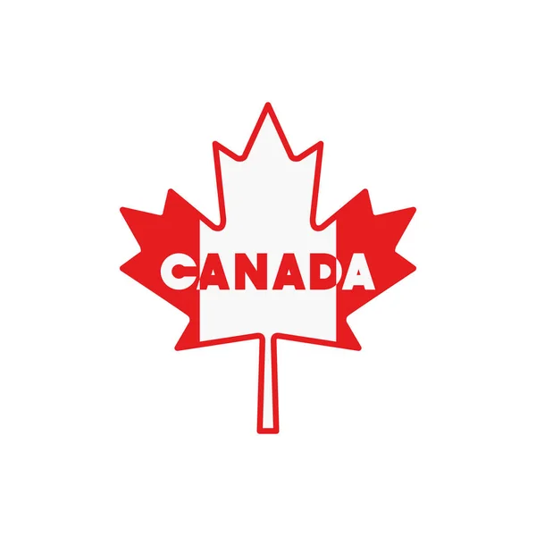 Canada symbol and maple leaf design — Stockvector