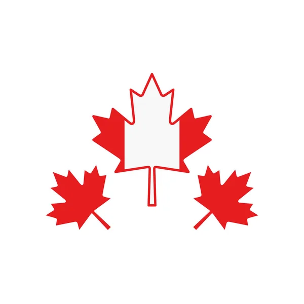 Symbole du Canada et dessin de la feuille d'érable — Image vectorielle