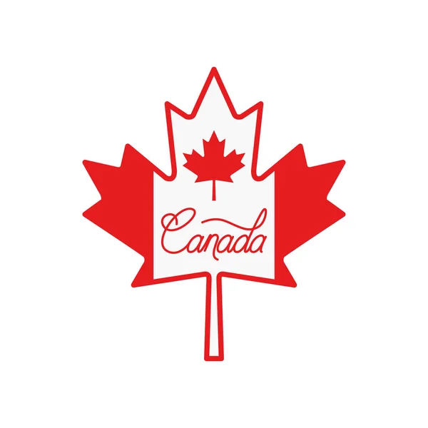 Canada symbol and maple leaf design — Stockvector