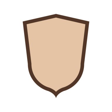 İzole kalkan etiket tasarımı