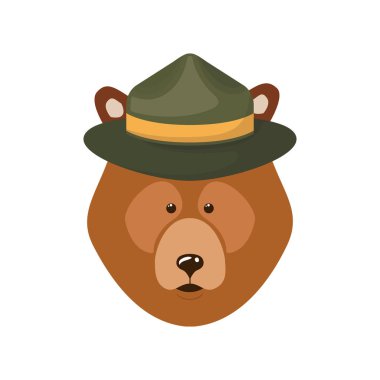 İzole ayı orman hayvan tasarımı