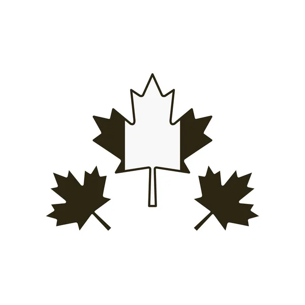 Akçaağaç yaprağı ve kanada sembol tasarımı — Stok Vektör
