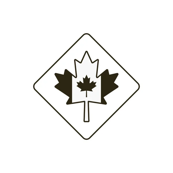 メープルリーフとカナダのシンボルデザイン — ストックベクタ