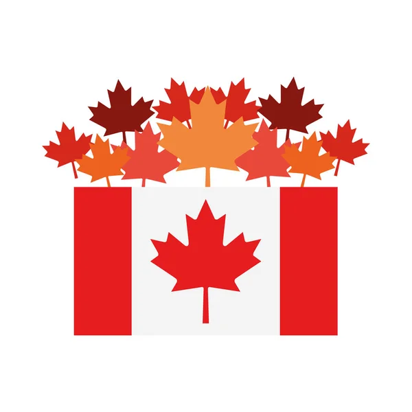 Дизайн символов кленового листа и Канады — стоковый вектор