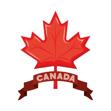 Kanada sembolü ve akçaağaç yaprağı tasarımı