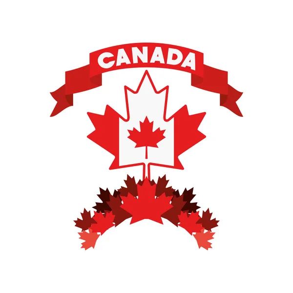 Kanada-Symbol und Ahornblatt-Design — Stockvektor