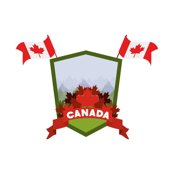 Canada symbol and label design — Stock Vector