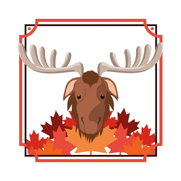 Isolated moose forest animal design — Stock Vector